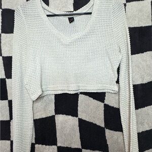 SHEIN White Knit Crop Top